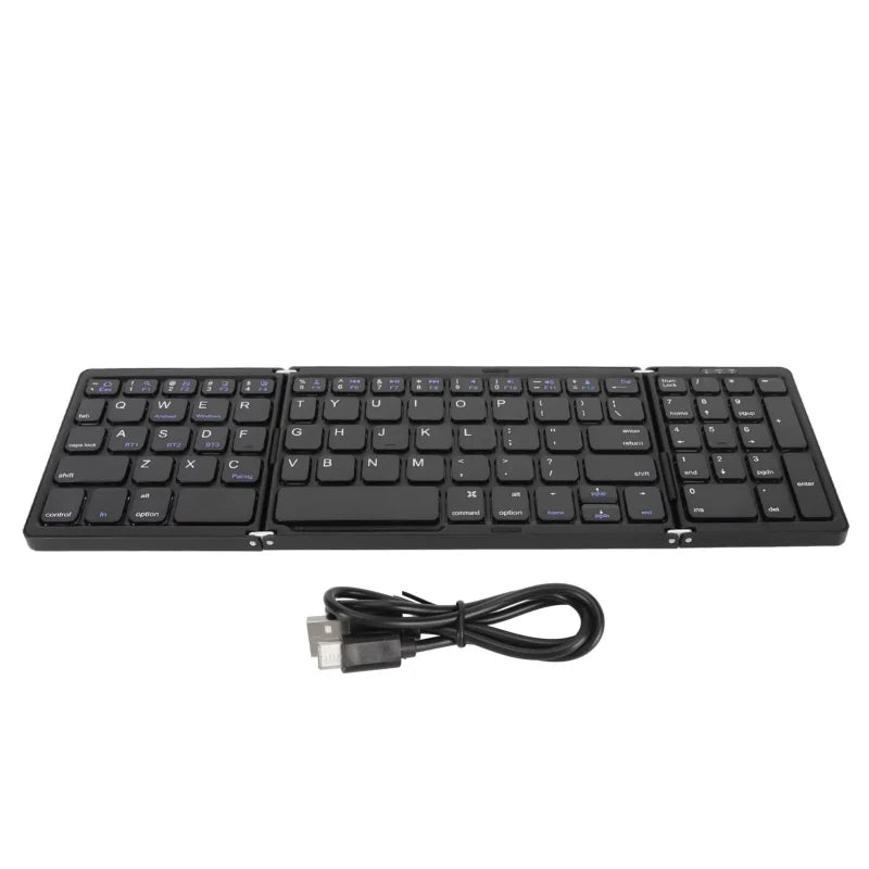 IR Wireless Mini Foldable Keyboard Triple Fold Multiple Device Connection USB 3.0