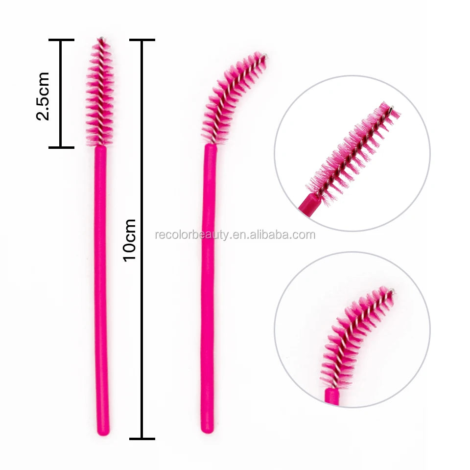 Eyelash Brush, Disposable Eye Lash Brushes, Eyebrow and Mascara Wand, Applicator for Lash Extension