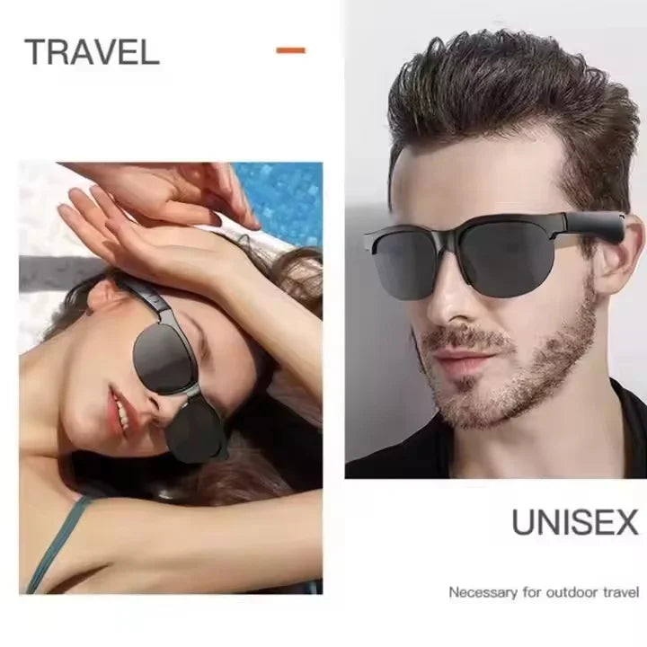 Wireless Glasses, Earphones, Pressure Free, 5.3 Smart Glasses, Digital Glasses, Audio BT Sunglasses