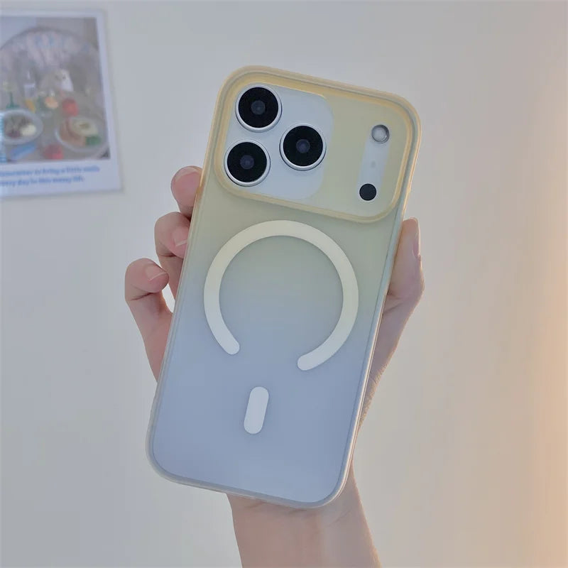Luxury Gradient Hard PC Mobile Phone case for iPhone 17 Pro 17 Air Magnetic Phone Cover,for iphone 17 case Gradient Color