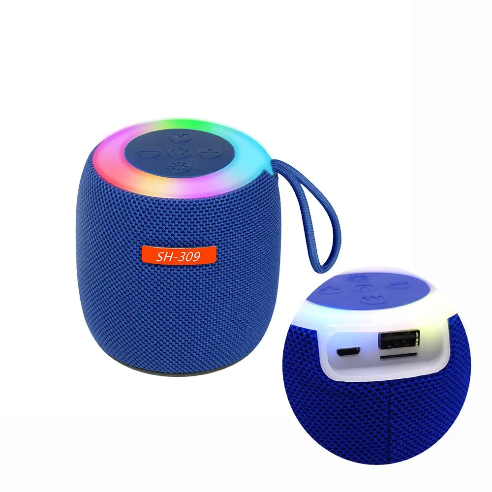 SH-309 Mini Wireless Speakers Party Outdoor Portable Subwoofer Led Color RGB Night Light Small Speaker