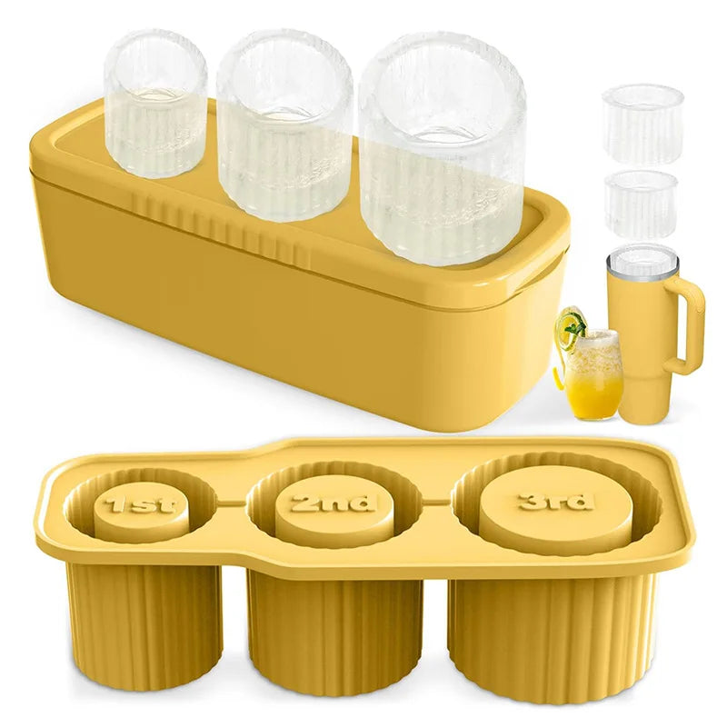 Silicone Cylinder Shape Stanley Cup Ice Mold Cube Tray Ice Maker for Tumblers, Whiskey, Cocktail Drinks and Coffee 20Oz 30Oz 40Oz
