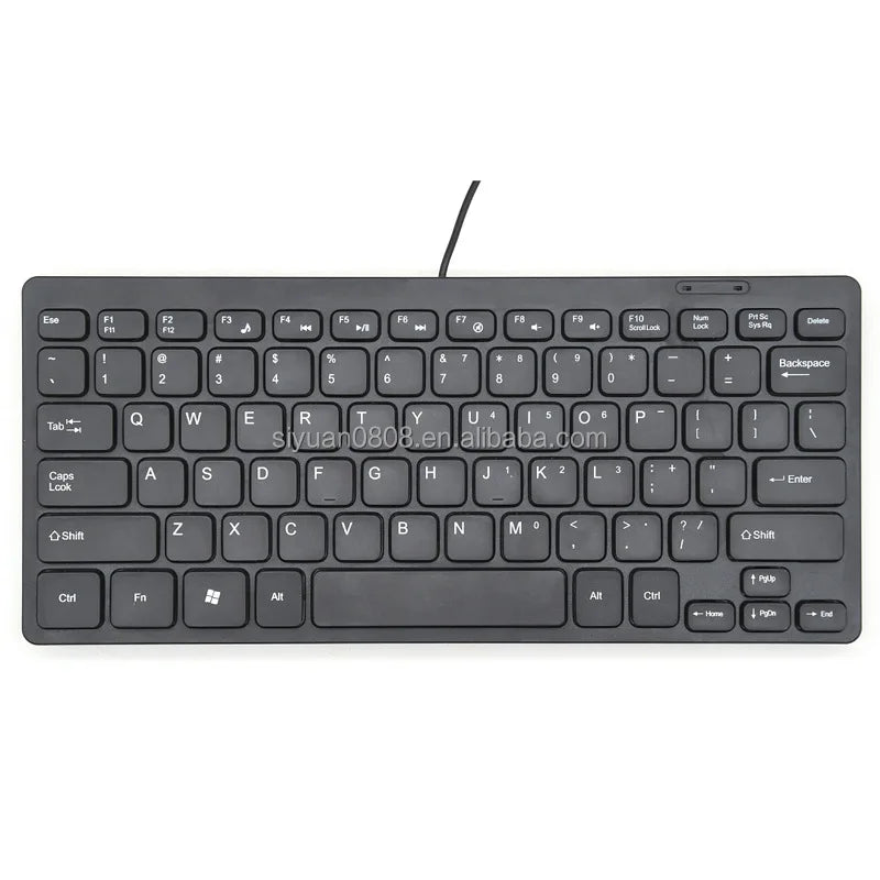 Factory Wholesale Optical Wired USB Keyboard Plug and Play Ultra Thin 78-key Business Mini Keyboard for Desktop Use New