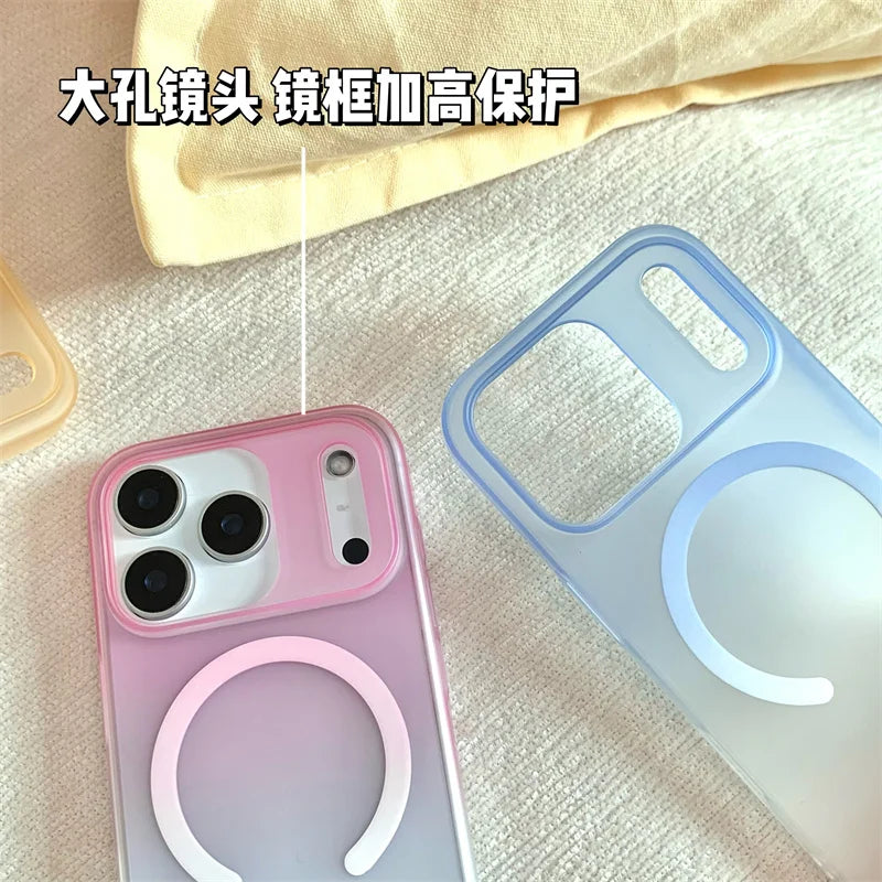 Luxury Gradient Hard PC Mobile Phone case for iPhone 17 Pro 17 Air Magnetic Phone Cover,for iphone 17 case Gradient Color