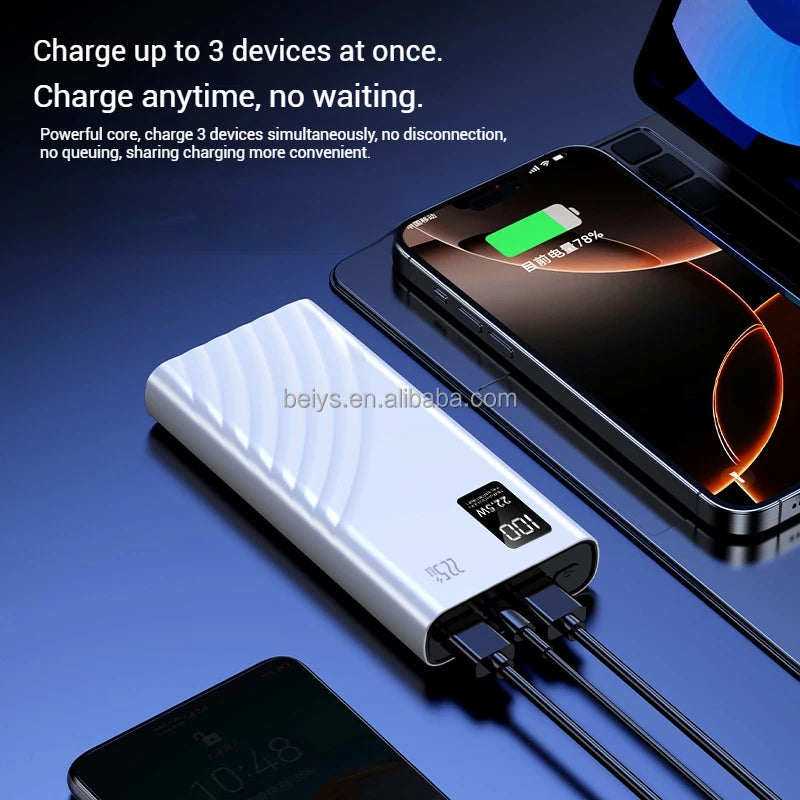 OEM/ODM Custom 20000mAh Powerbanks With Digital Display Dual USB Type C Output 22.5W Portable Power Bank 20000mAh Power Station