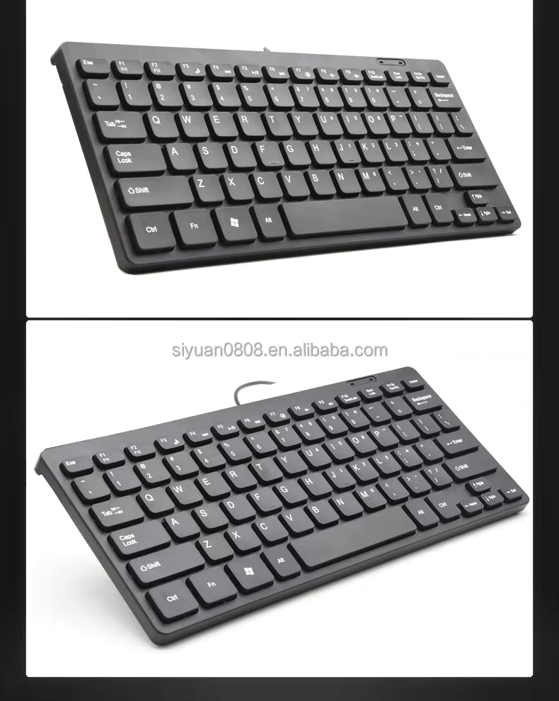 Factory Wholesale Optical Wired USB Keyboard Plug and Play Ultra Thin 78-key Business Mini Keyboard for Desktop Use New