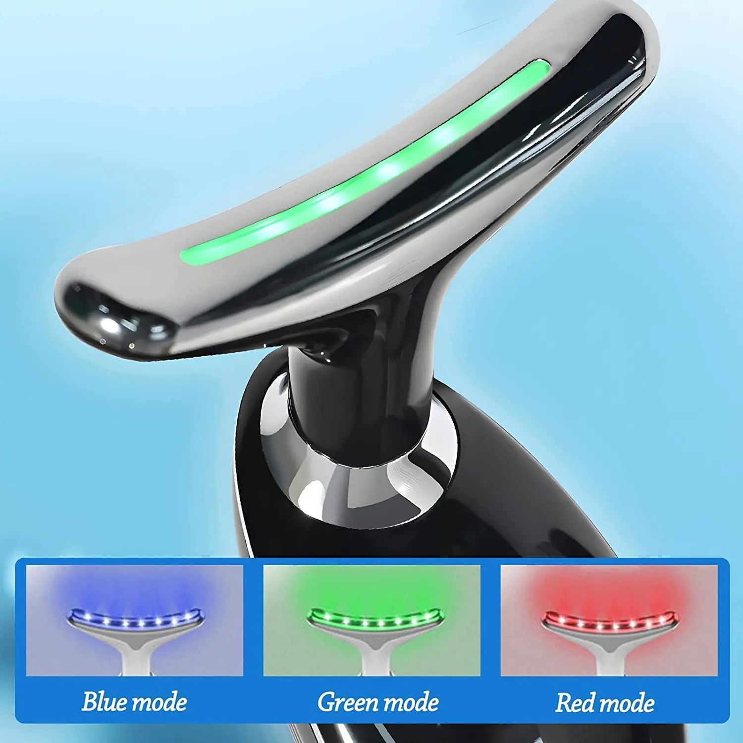 Red Light Therapy for Face and Neck, Red Light Therapy Wand, 3 Color Led Face and Neck Red Light for Skin Tightening
