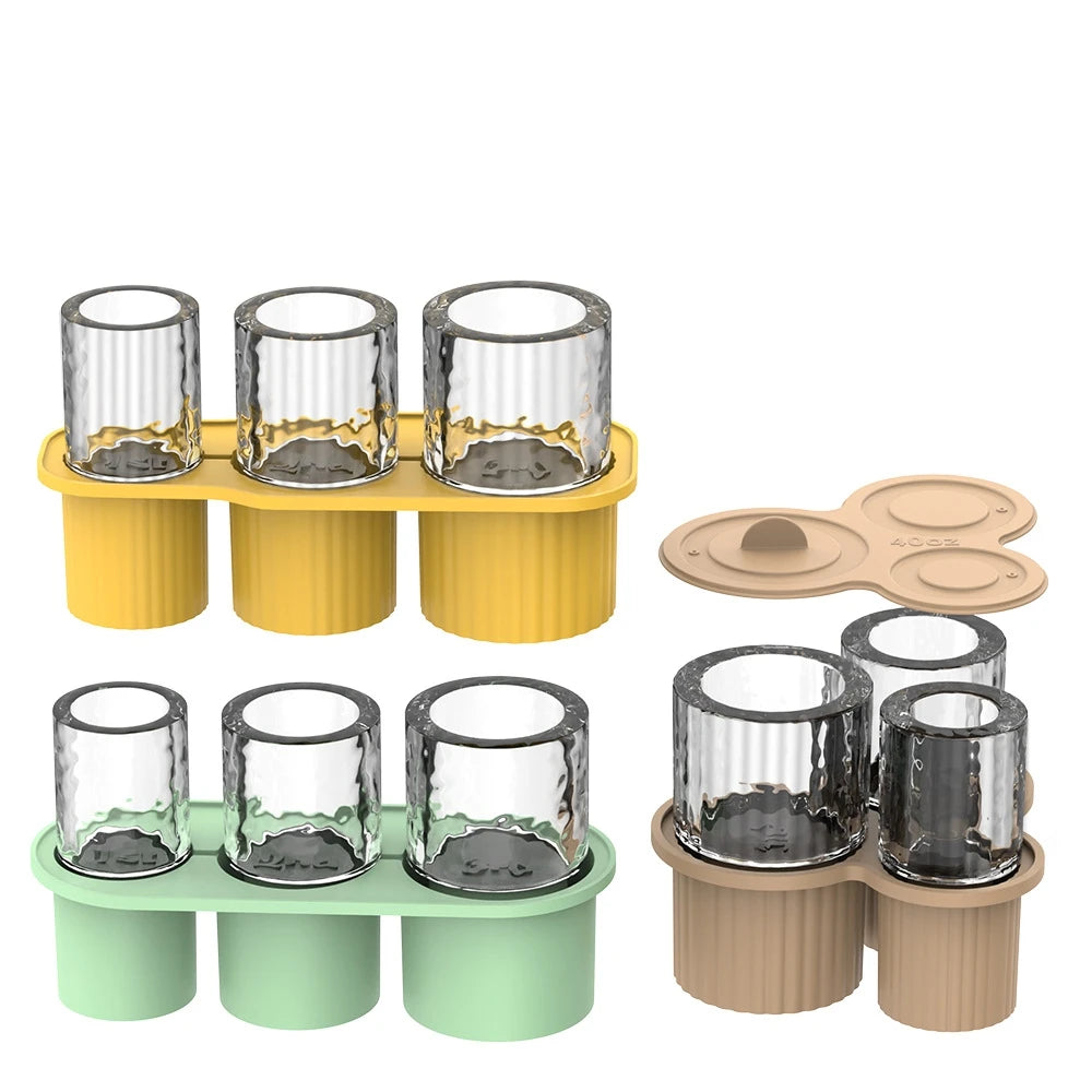 Silicone Cylinder Shape Stanley Cup Ice Mold Cube Tray Ice Maker for Tumblers, Whiskey, Cocktail Drinks and Coffee 20Oz 30Oz 40Oz