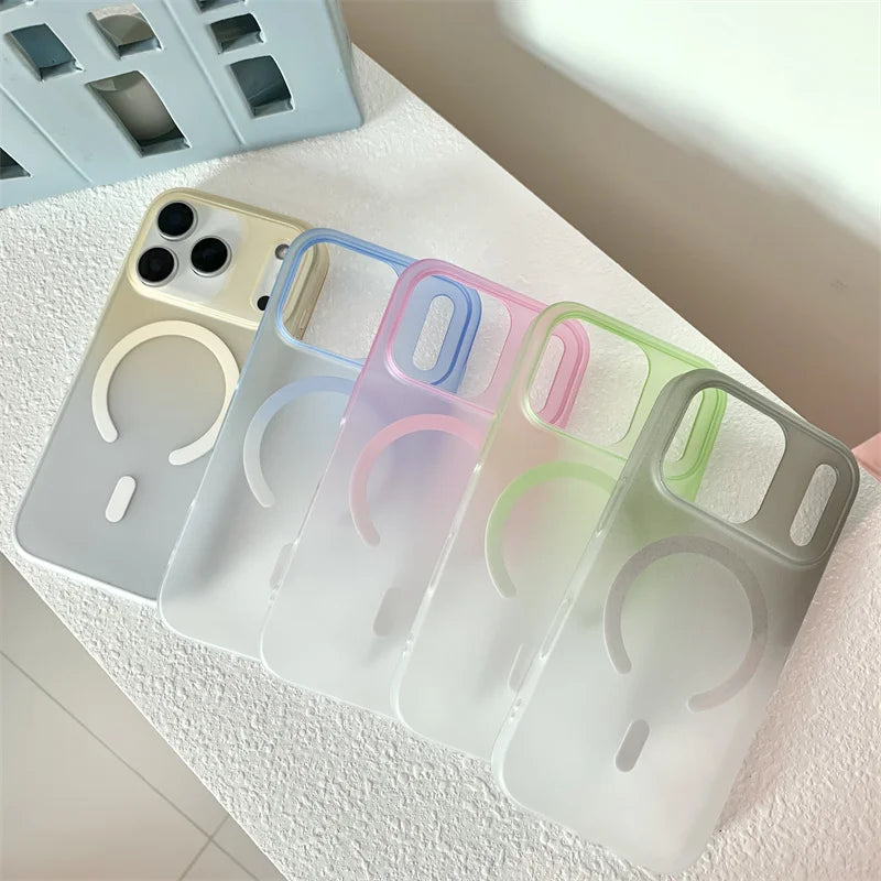 Luxury Gradient Hard PC Mobile Phone case for iPhone 17 Pro 17 Air Magnetic Phone Cover,for iphone 17 case Gradient Color