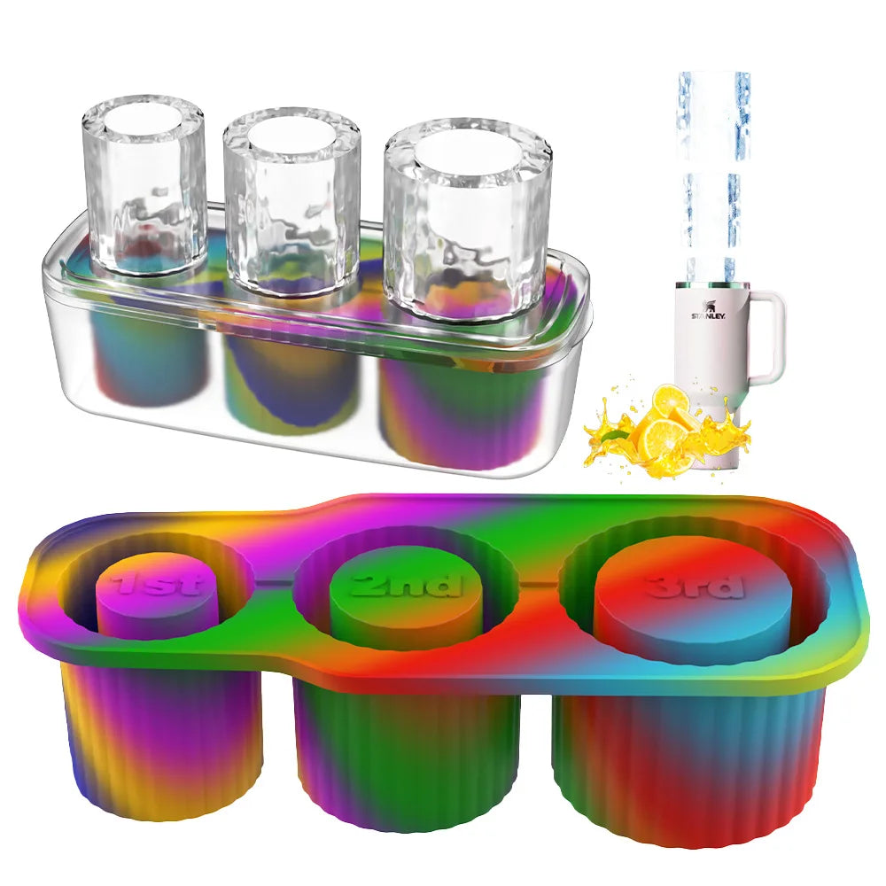Silicone Cylinder Shape Stanley Cup Ice Mold Cube Tray Ice Maker for Tumblers, Whiskey, Cocktail Drinks and Coffee 20Oz 30Oz 40Oz