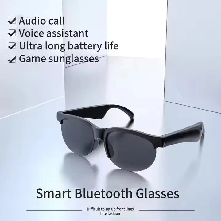 Wireless Glasses, Earphones, Pressure Free, 5.3 Smart Glasses, Digital Glasses, Audio BT Sunglasses