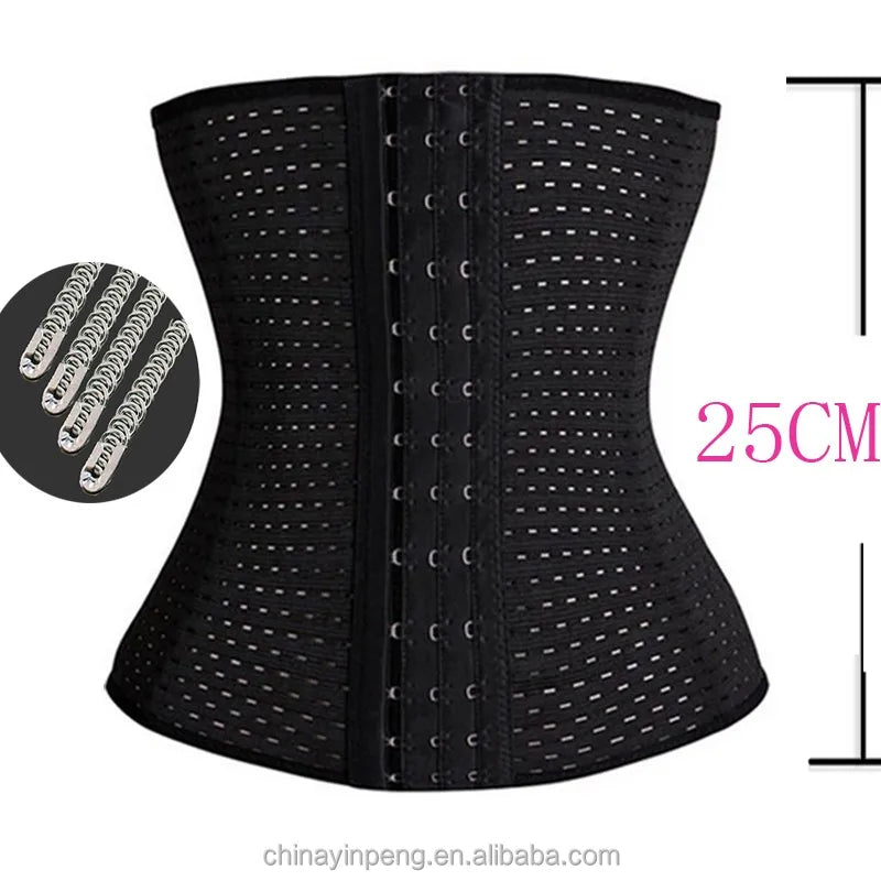 Invisible Waist Trainer, Breathable 4 Steel Boned Invisible, Waist Tummy Trainer Body Shaper Waist Trainer Cincher NBS330