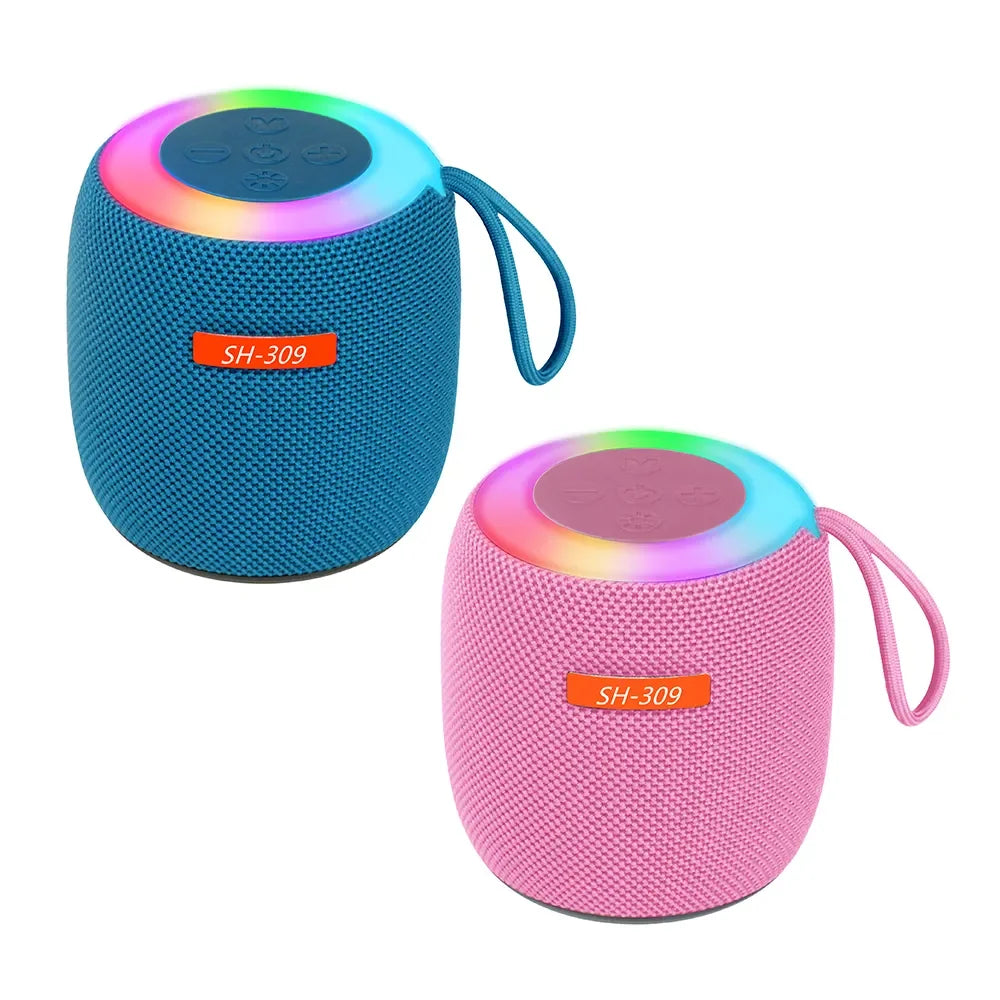 SH-309 Mini Wireless Speakers Party Outdoor Portable Subwoofer Led Color RGB Night Light Small Speaker