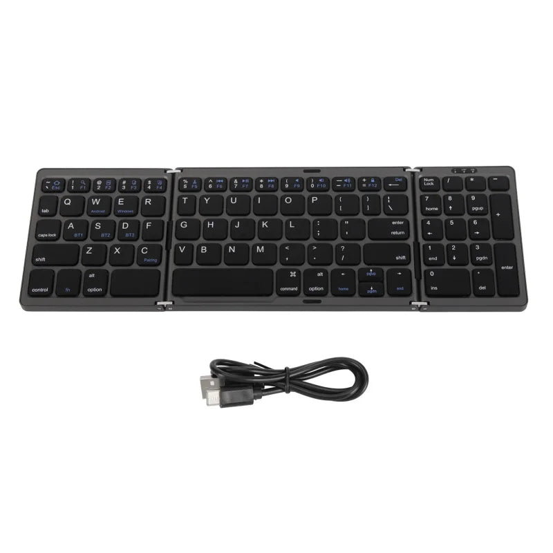 IR Wireless Mini Foldable Keyboard Triple Fold Multiple Device Connection USB 3.0