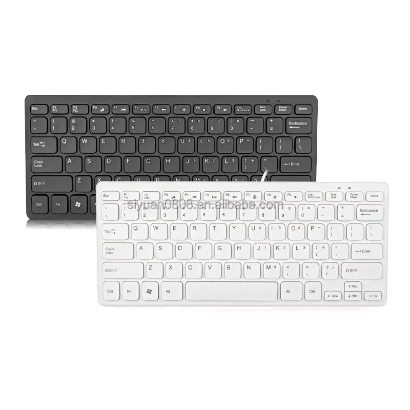 Factory Wholesale Optical Wired USB Keyboard Plug and Play Ultra Thin 78-key Business Mini Keyboard for Desktop Use New