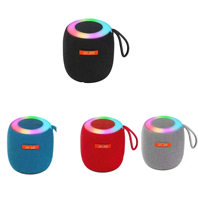 SH-309 Mini Wireless Speakers Party Outdoor Portable Subwoofer Led Color RGB Night Light Small Speaker