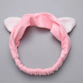 Bowknot Hairband, Rabbit, Cat Ear, Cute Plush Elastic Hair Band, Flannel Make up Headbands