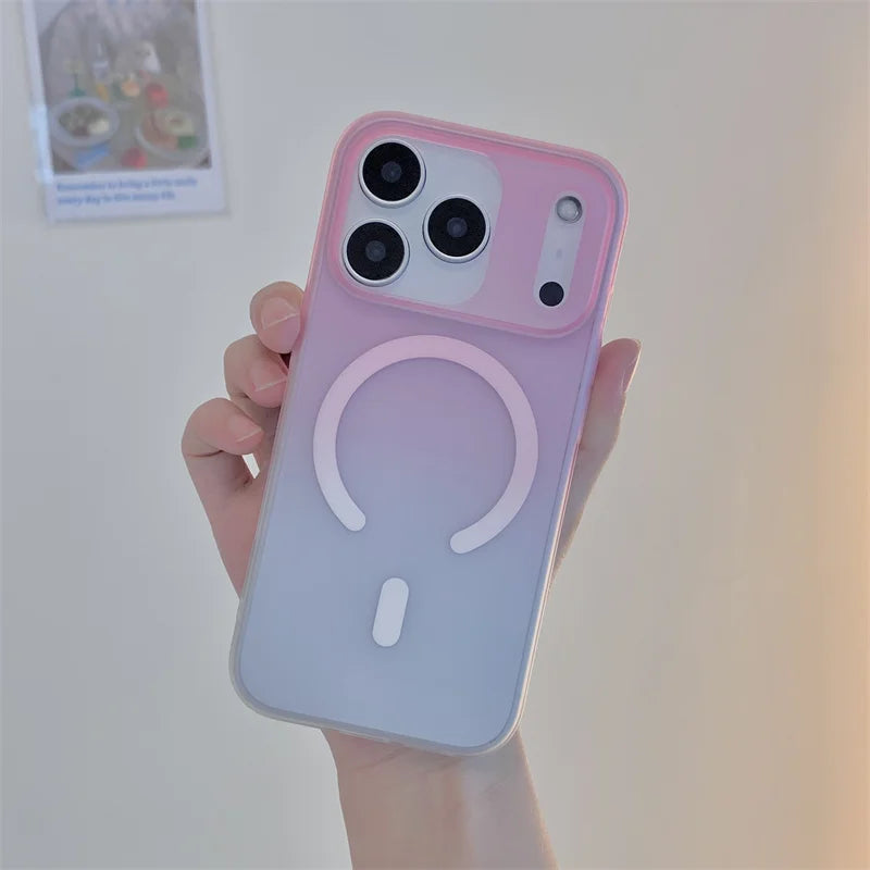 Luxury Gradient Hard PC Mobile Phone case for iPhone 17 Pro 17 Air Magnetic Phone Cover,for iphone 17 case Gradient Color