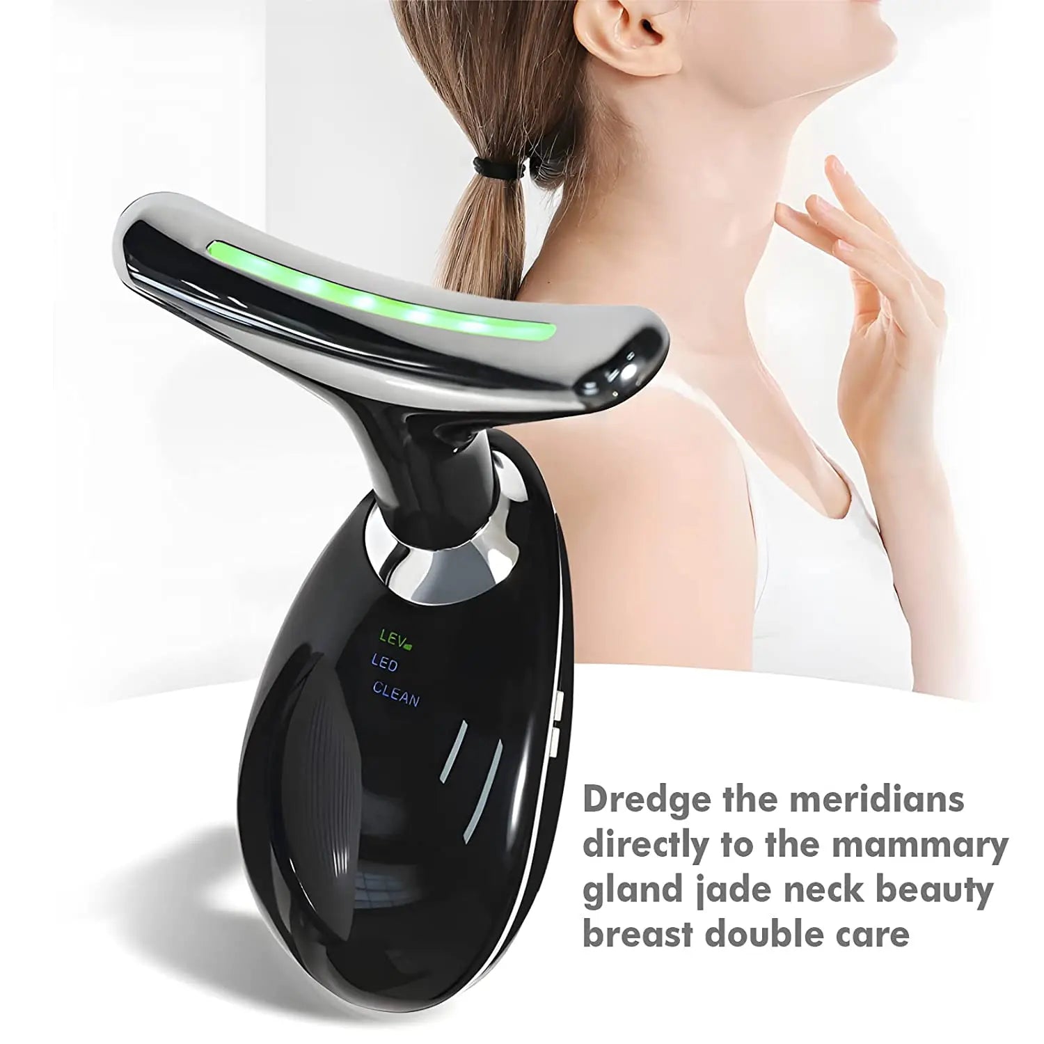 Red Light Therapy for Face and Neck, Red Light Therapy Wand, 3 Color Led Face and Neck Red Light for Skin Tightening