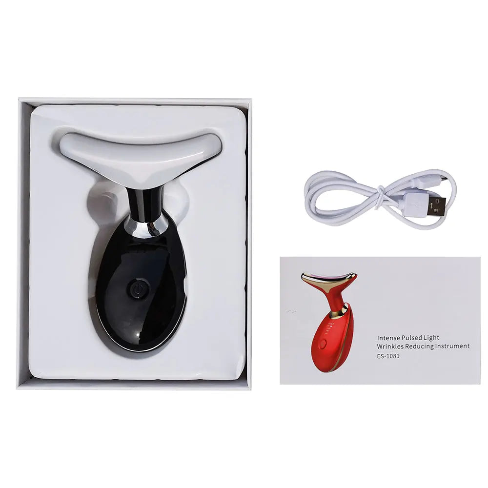 Red Light Therapy for Face and Neck, Red Light Therapy Wand, 3 Color Led Face and Neck Red Light for Skin Tightening